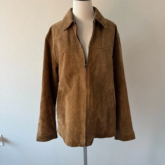 Liz Claiborne Tan Suede Jacket - Picture 1 of 5